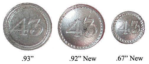 43rd Regt Buttons